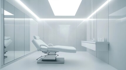 Hair restoration procedure in a minimalist clinic. Featuring advanced treatments and rejuvenating regrowth solutions