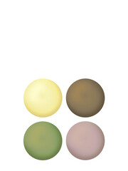 ４枚のクッキーのイラスト
