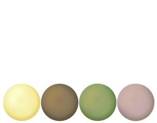 ４枚のクッキーのイラスト