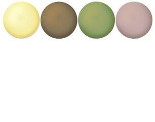 ４枚のクッキーのイラスト