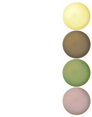 ４枚のクッキーのイラスト