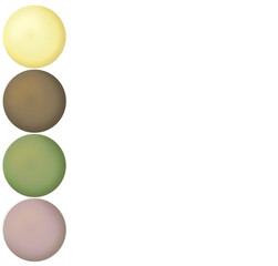 ４枚のクッキーのイラスト