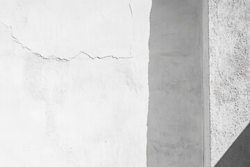 Fototapeta premium Exterior wall crack, light and shadow