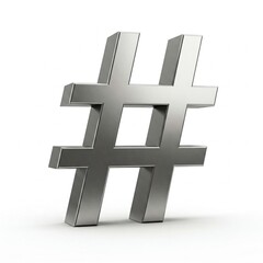 Obraz premium Futuristic 3D Hashtag: Symbol.