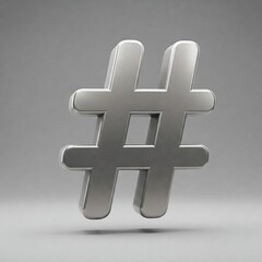 Obraz premium Futuristic 3D Hashtag: Symbol.