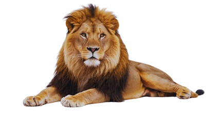 Obraz premium Majestic Lion Portrait – Powerful and Regal King of the Jungle 