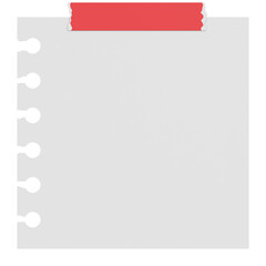 3D notepad. Sticky note. 3D illustration.