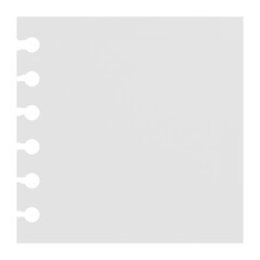 3D notepad. Sticky note. 3D illustration.