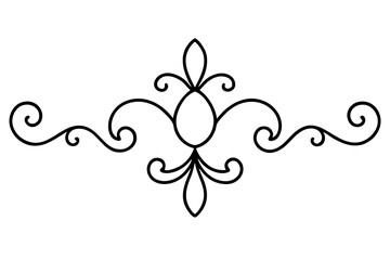 Delicate Baroque Border Pattern - Elegant Design for Book Covers and Invitations"