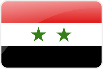 Flag Icon of Syria Country,National Vector Flag Iconic Symbol and Colors of Syria flag.
