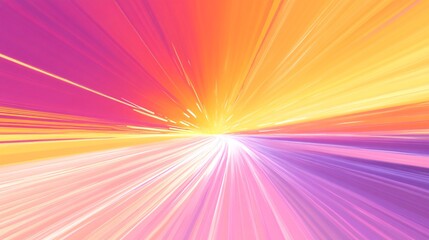 Obraz premium Anime-Inspired Fast Lines with Vibrant Sunset Hues