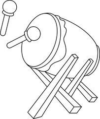 Line Illustration of Ramadan Ornament