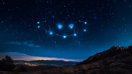 Fototapeta premium Night sky filled with stars, serene landscape under a starry sky, perfect for inspiration and stargazing adventures.