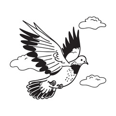 Obraz premium flying bird vector illustration