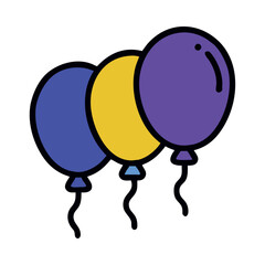 Carnival balloons icon