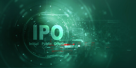 2d illustration initial public offering concept
