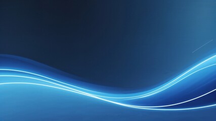 Minimalist Futuristic Blue Neon Gradient Background with Elegant Light Flow