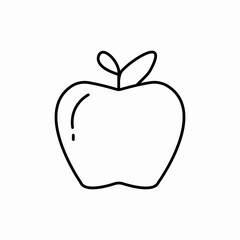 Apple healthy food icon vector sign