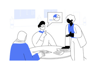 Meeting client isolated cartoon vector illustrations.