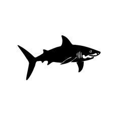 Obraz premium Majestic Shark Silhouette, Ocean Predator Icon