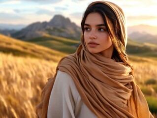 Discover the mesmerizing allure of an enchanted nomad walking through a field of glowing plants, a stunning visual journey that blends fantasy and reality Experience the magic as the nomad traverses