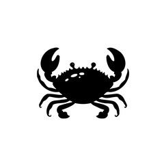 Crab Silhouette On White Backdrop Simple