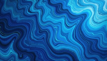 Fototapeta premium Abstract blue ebru pattern, swirling marble texture, ripple, graphic