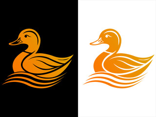 Simple and White Rubber Duck Illustration