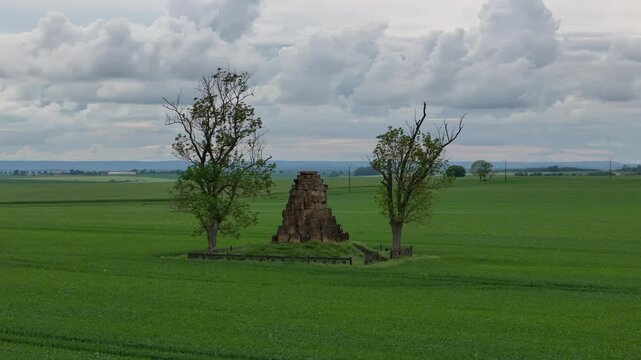Infantery Prussian 5th Division monument of the franco prussian war in 1870 Gorze near Metz France