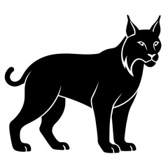 High-Resolution Lynx Silhouette Vector Ready to Use.