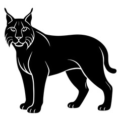 Classic Lynx Silhouette Vector Perfect for Logos & Designs.