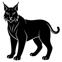 High-Resolution Lynx Silhouette Vector Ready to Use.