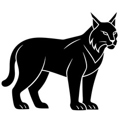 Creative Lynx Silhouette Vector Simple & Aesthetic Design.