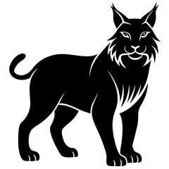 Classic Lynx Silhouette Vector Perfect for Logos & Designs.