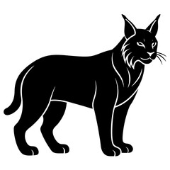 Lynx Silhouette Vector Icon Ideal for Nature & Conservation Projects.