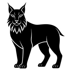 Creative Lynx Silhouette Vector Simple & Aesthetic Design.