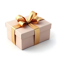 Obraz premium 3D gift box with bow and ribbons. 