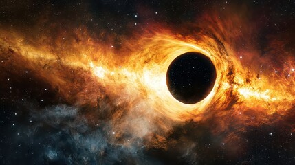 A deep-space telescope observes a rare interstellar eclipse, where a black hole swallows a dying star