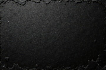 Black damaged cardboard, distressed overlay Rough, uneven surface with deep scratches , texture, vintage background, torn