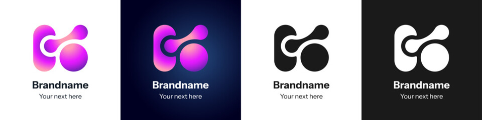 Modern letter K logo set. Abstract geometric vector monogram for business branding, corporate identity or creative typography design. Minimalist emblem, elegant insignia or trendy sign for marketing