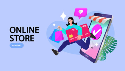 woman with shopping bags	