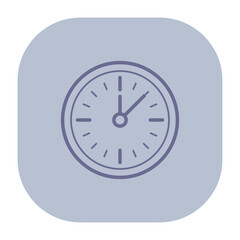 Simple clock icon in office setting. Passing time, importance of time management in workplace concept