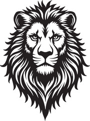 Fototapeta premium Majestic Lion Head Vector Illustration.