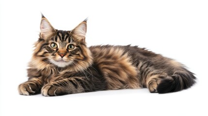 Obraz premium Portrait of a young handsome mongrel cat.