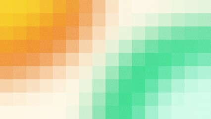 Green and orange color pixel mosaic background