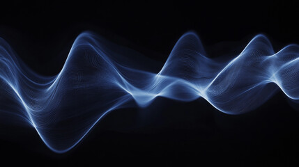 Fototapeta premium Abstract depiction of sound waves appearing in the darkness