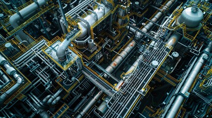 Fototapeta premium A clean and efficient bioenergy facility processing waste into power, demonstrating the role of waste-to-energy technology in global sustainability ,8K