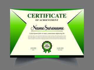 Modern unique Certificate design template