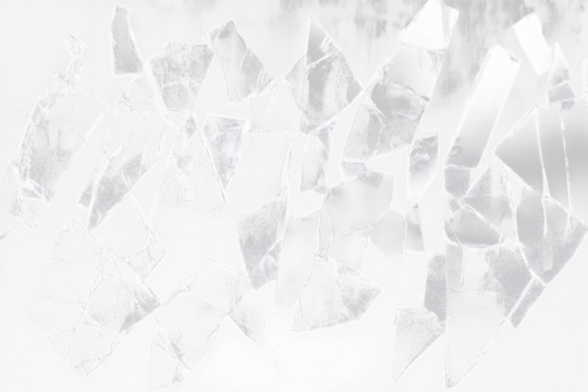 Shattered ice pieces on Transparent  background.