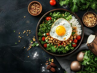 Asian Rice Bowl with Fried Egg